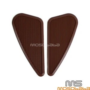 Motorcycle Light Brown Tank Traction Pad Gas Knee Grip Side 3M Decal For Harley - Picture 1 of 7