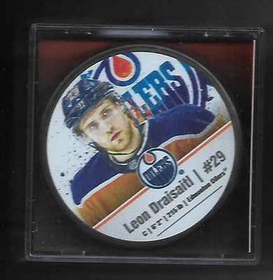 Eishockey Puck  EDMONTON OILERS LEON DRAISAITL #29     DEL NHL - Bild 1 von 2