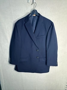 Blazer Joseph Feiss Gold 44S Executive Fit Navy 2 bottoni lana destrutturato - Foto 1 di 13