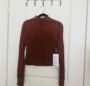 Lululemon Ribbed Nulu Cropped Define Jacket size 8 Roasted Brown RTDB - Picture 1 of 4