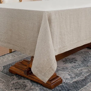 Linen World Leinen Tischdecke, 100% Französisch Leinen Natur Tischdecke 72" x 72"... - Bild 1 von 6