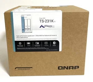 QNAP 2-BAY NAS TS-231K 2TB (1TB x 2) T231KM102F New unopened - Picture 1 of 5
