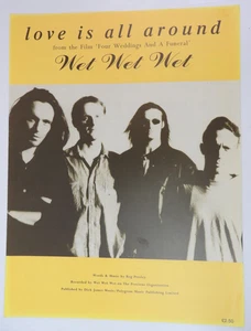 Wet Wet Wet sheet music Love is All Around  piano vocals guitar Four Weddings - Picture 1 of 2