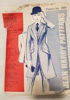 Abrigo de asiento Misses Saddle inglés Jean patrón resistente 680 tallas 6 8 10 12 14 corte Foto 1 de 3