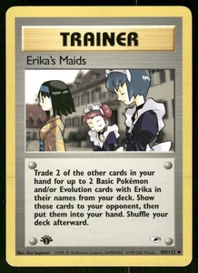 Pokemon Tcg NM Erika's Maids [1st Edition] #109 Pokemon Gym Heroes - Picture 1 of 2