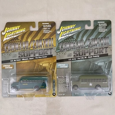 Johnny Lightning 1956 Chevy Bus Army Air Force Support - Version A & B - NEW - Image 1 of 4