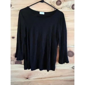 T.LA Damen Schwarz Basic Bluse Shirt Oberteil. Glocken-/Ausstellungsärmel. Größe XS - Bild 1 von 8