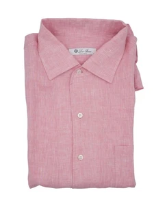 NEW 880,00 $ LORO PIANA Casual Shirt 100% Linen Size M Us (CLP1) - Picture 1 of 2