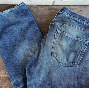 Vintage Levis 501 Faded Jeans Denim Y2k 90s Size 34x32 Distressed 100% Cotton - Bild 1 von 14