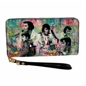 Elvis Presley Zipper Wristlet Wallet Collage Print - Licensed New - Bild 1 von 1