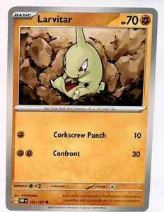 Pokemon Larvitar Card 105/197 Obsidian Flames TCG - Picture 1 of 1