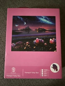Wooden Puzzle For Adults Unique Colorful Pieces 200 Pieces Tranquil Tulip Sea - Picture 1 of 7