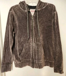 Mossimo CO Damen Langarm Fleece Hoodie grau Gr. XXL Full Zip - Bild 1 von 3