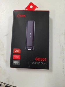 SSK 2To Lecteur USB SSD Externe, 2 en 1 Double Lecteur USB Type C et USB A 550Mb/s - Photo 1/2