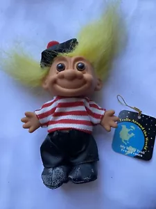 Vintage My Lucky Troll Doll France & Hang Tag Trolls Around The World 4.5” H - Picture 1 of 6