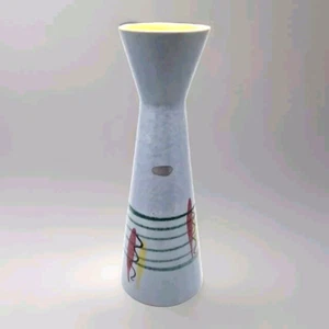 Retro Vase Keramik Scheurich 520-32 Foreign Vintage 60er 70er blau Gelb 31,5cm - Bild 1 von 9