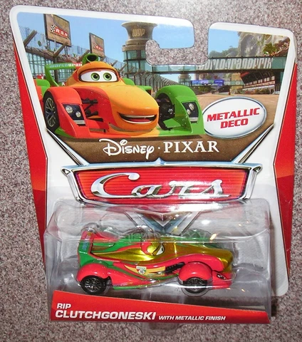 Disney Pixar CARS 2 RIP CLUTCHGONESKI W/ (Gold) METALLIC FINISH  Mattel Y9160 Cover
