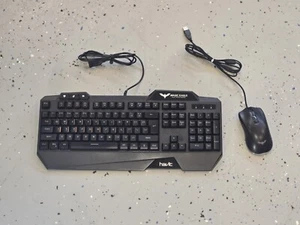 Magic Eagle Havic GAMING KEYBOARD& MOUSE Back Lit Board HV-KB558CM - Picture 1 of 9