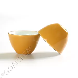 Tazza da tè in porcellana arancione 60 ml ceramica superiore Jingde tazza da tè cinese gongfu - Foto 1 di 3