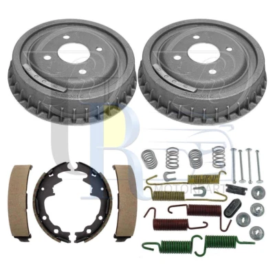 Tambores de freno traseros y zapatas de freno kit de resorte de hardware para Ford Mustang 1989 1990 Foto 1 de 4