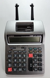 Casio HR-100TM Calculator Digital Desktop Printing Tested Powers On No AC Cord - Picture 1 of 4
