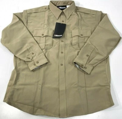 CAMISA SUPERCAMISA AZUL PARA HOMBRE L/S POLIÉSTER 8670 PARCHE PLATEADO TOSTADO ELIMINADO 17 X 37 Foto 1 de 4