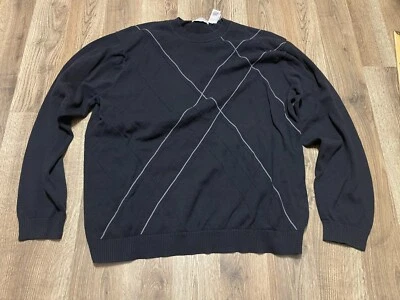 Suéter Concepts by Claiborne, Para Hombre Talla XL, Negro Gris, Cuello Redondo, Pullover Foto 1 de 4