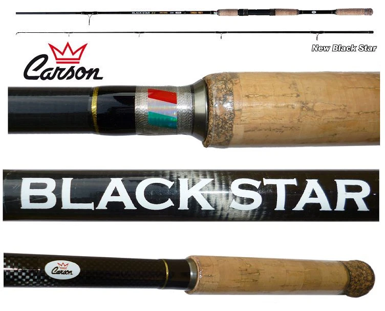 canna da pesca spinning black star 2,4mt 30-80gr mare serra spigola luccio lago
