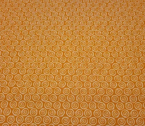 Sea Shore Collection BTY Susan Rooney P&B Textiles White Curls Orange - Picture 1 of 3