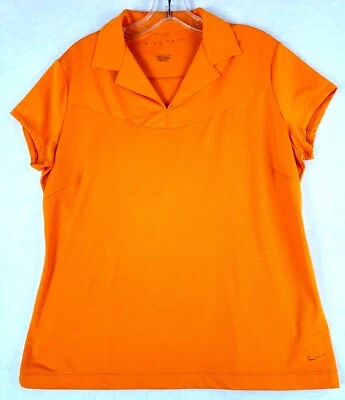 Nike Golf Dri-FIT Camisa Para Mujer Naranja Manga Gorra Polo L 12-14 Precio de venta sugerido por el fabricante $60 Foto 1 de 4