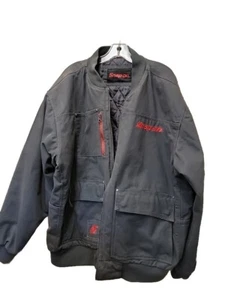 Snap On Tools Mens Hooded Canvas Insulated Jacket Embroidered Coat 2XL Gray USA - Picture 1 of 5