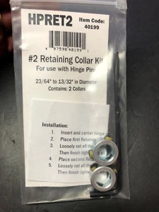 Flexco #2 Kit collare di fissaggio per perni cerniera articolo # 40199 - da 23/64 a 13/32 perni - Foto 1 di 1