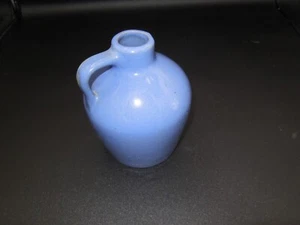Zanesville Stoneware Art Pottery Gloss Blue Jug - Picture 1 of 5