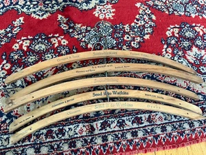 31 Antique wooden wire coat clothes hanger Portland ME Watkins advertising 1930s - Picture 1 of 4
