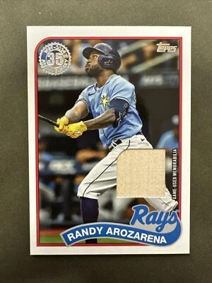 2024 Topps Series 1 RANDY AROZARENA Bat Relic 1989 Topps 89BR-RA - Image 1 of 2