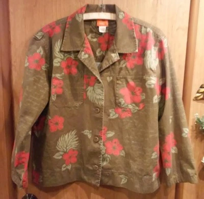 Women’s Hearts of Palm Blazer/Jacket size 14 Long Sleeve Brown Button Up - Image 1 of 4