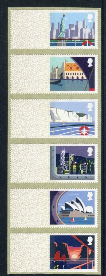 POST & GO: SEA TRAVEL - STRIP OF SIX BLANK LABELS (MA15) - Image 1 of 1