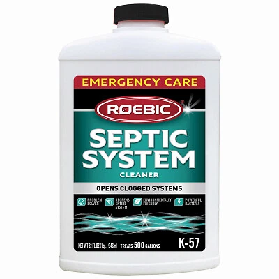 Roebic K-57-Q-12 Septic Tank & Cesspool Bacterial Cleaner, Qt. - Quantity 12