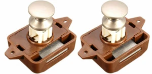 2pc Push Button Cabinet Latch for RV Camper / Motor home Cupboard Caravan Lock B - Picture 1 of 6
