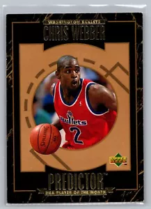 1995-96 Upper Deck Predictor Player of the Month #R9 Chris Webber Bullets - Picture 1 of 2