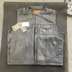 Dream Apparel Chaleco Club Motocicleta Cuero Vaca Dividido, Nuevo, Talla 58 - Imagen 1 de 4