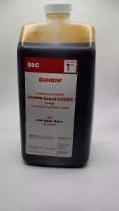 BRAND NEW SEALED DUNKIN' - BROWN SUGAR COOKIE SYRUP 64 OZ W/PUMP INCLUDED! - Picture 1 of 6