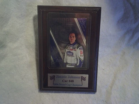 2006 JIMMIE JOHNSON NEXTEL CUP CHAMPION PLAQUE #48,press pass prime objective 83 Cover