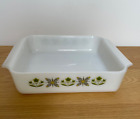 Vintage Anchor Hocking Fire King Ovenware 8 Inch Square Baking Dish Meadow Green