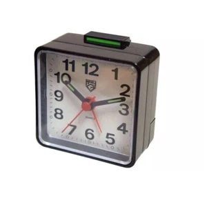 Sveglia Analogica Orologio da Comodino Sveglietta a Batteria Colore Nero - Foto 1 di 2