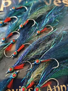 3x BEST UK 1/0 10cm BASS salmon FLIES Ultimate MACKEREL Baitfish Saltwater FLY - Picture 1 of 7