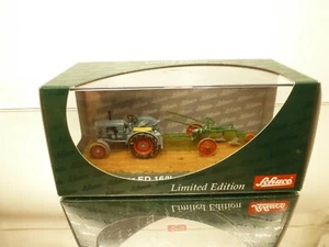 SCHUCO 02726 EICHER ED 16/II WITH TWO SCHAR PLOW - GREY 1:43- VERY GOOD IN BOX - - Picture 1 of 8