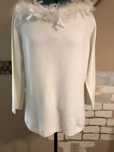 NWT VTG CAROLE LITTLE PULLOVER SWEATER LUXURY MONEY ROMANTIC BOHO HOLLYWOOD L - Picture 1 of 9