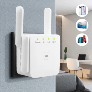 1200Mbps WiFi Extender Signal Booster Erweitert Wi-Fi Signal Hohe Durchdringung - Afbeelding 1 van 21