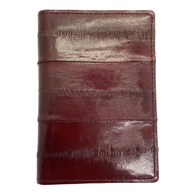 Genuine Eel Skin Leather Business Card ID Wallet Credit Card Case - Image 1 of 4